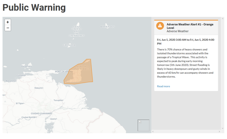Orange Level Alert as Tropical Wave Passes Over TT