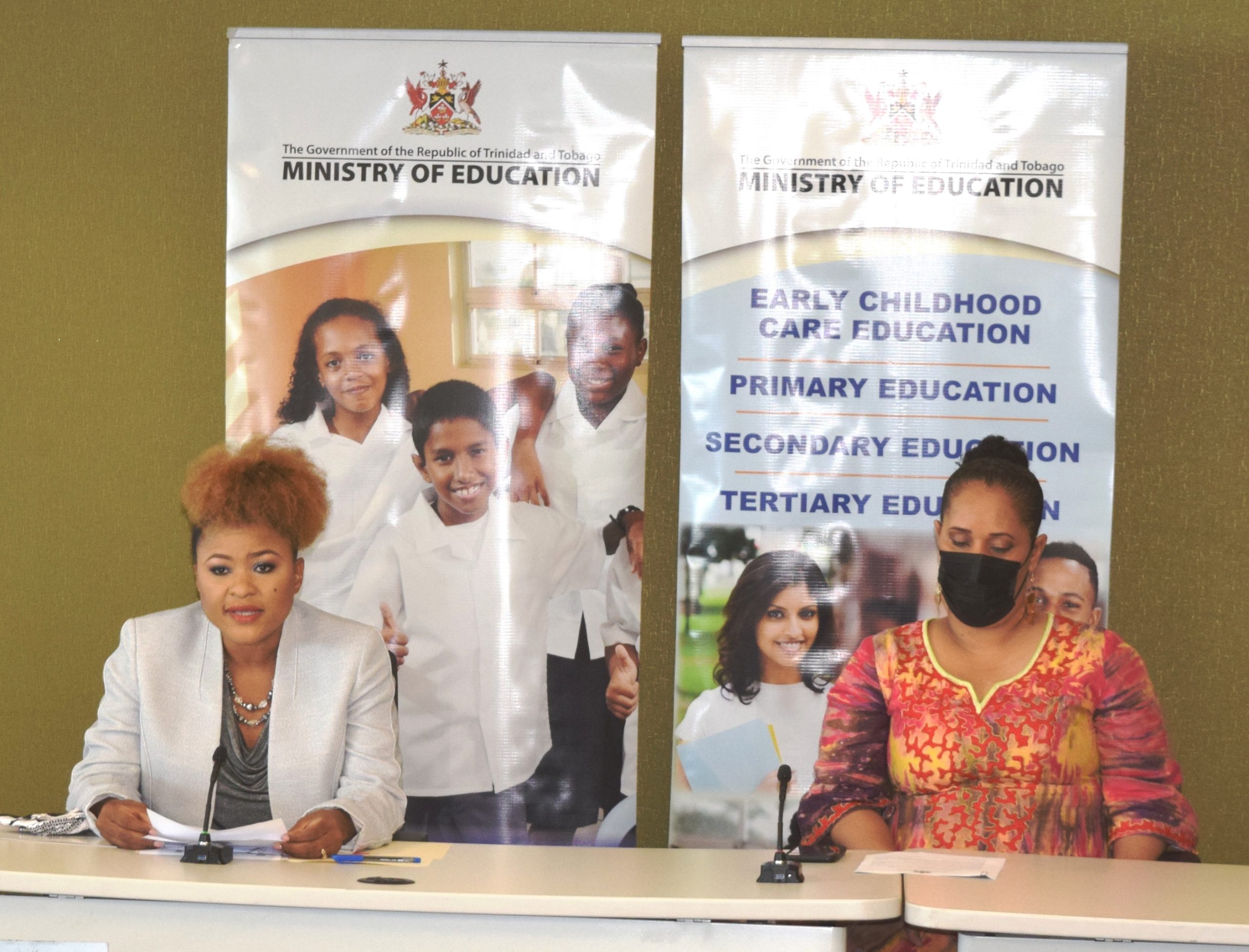 Dr. the Hon. Nyan Gadsby- Dolly, Minister of Education & Hon. Lisa Morris -Julian, Minister in the Ministry of Education.