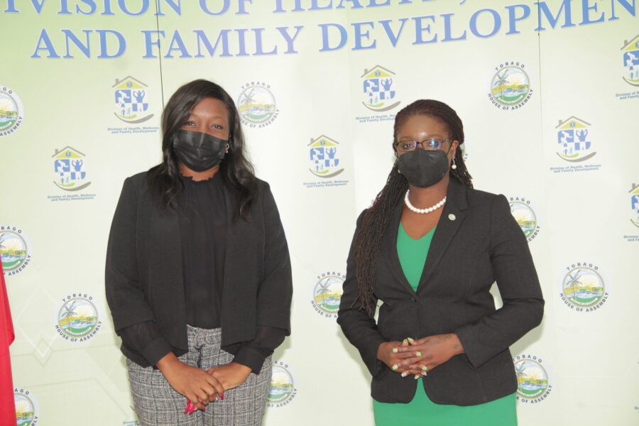 Secretary of Health, Wellness and Social Protection Dr Faith B.Yisrael, right and Head of Office, IOM Jewel Ali.
