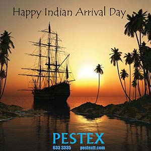 Pestex Indian Arrival Day ad