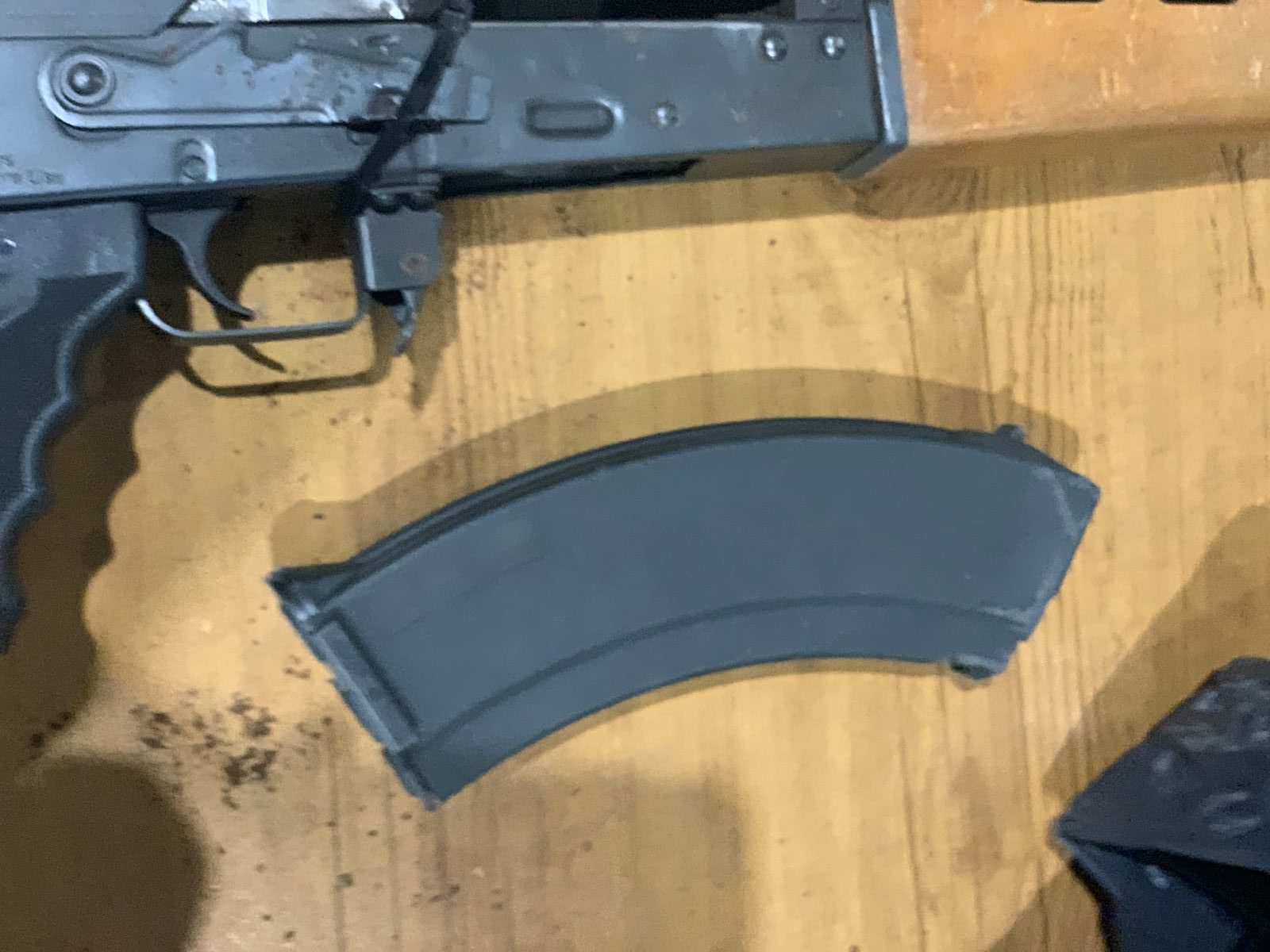 Magazine discovered in barrel during Custom and Excise checks