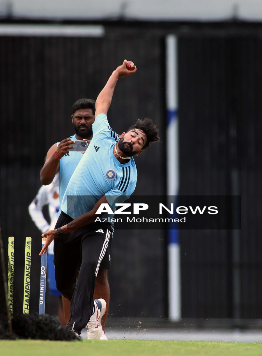 Mohammed Shami goes through his paces