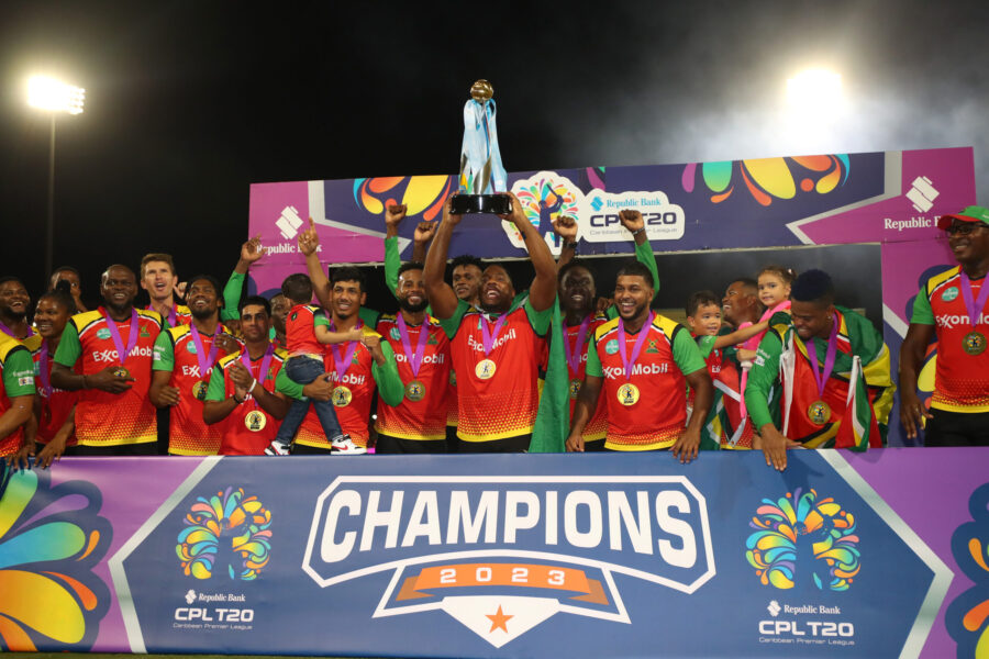 Guyana Amazon Warriors are the 2023 Republic Bank Caribbean Premier League Champions. Photo: Ashley Allen - CPL T20/Getty Images