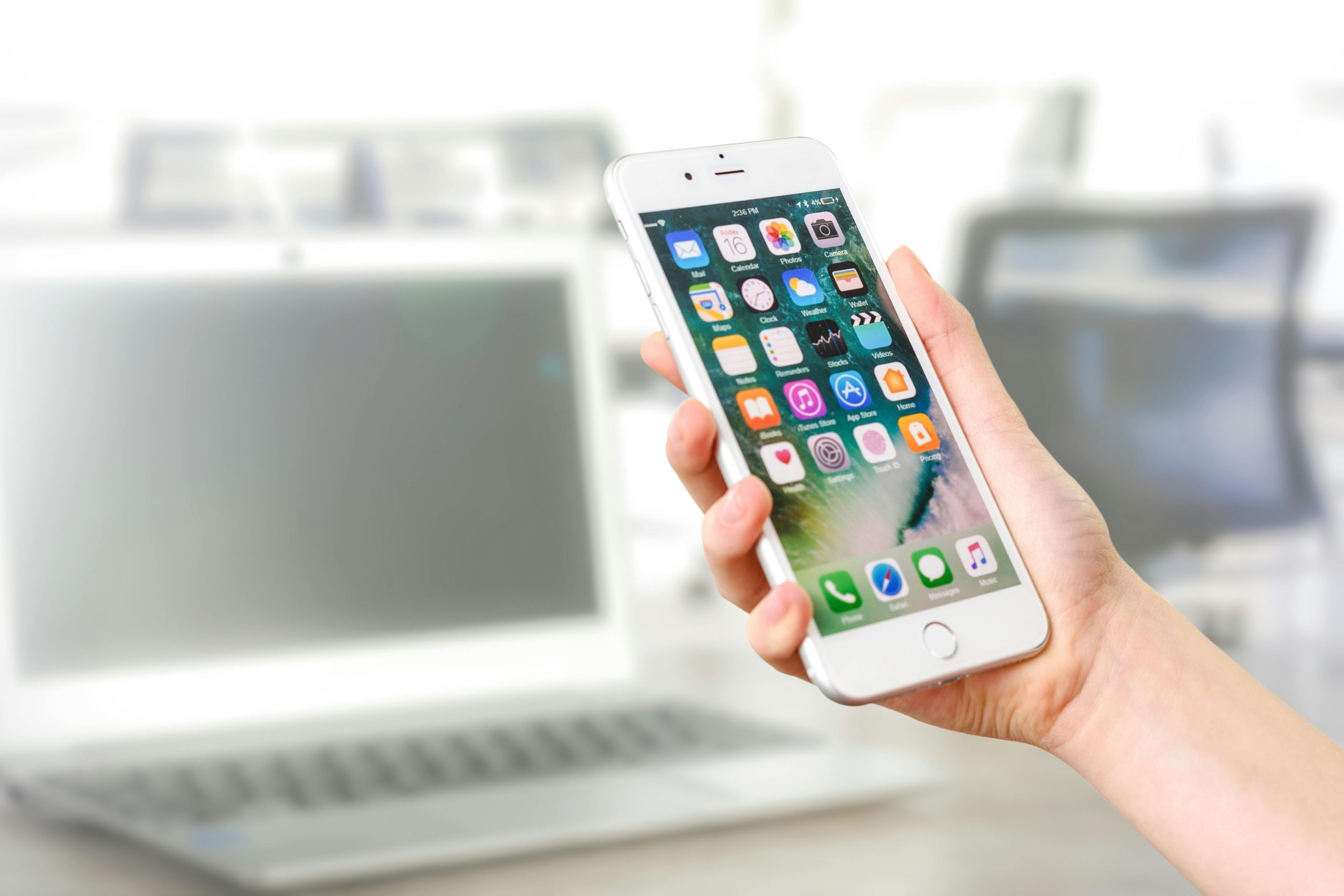 phone, computer, apps
