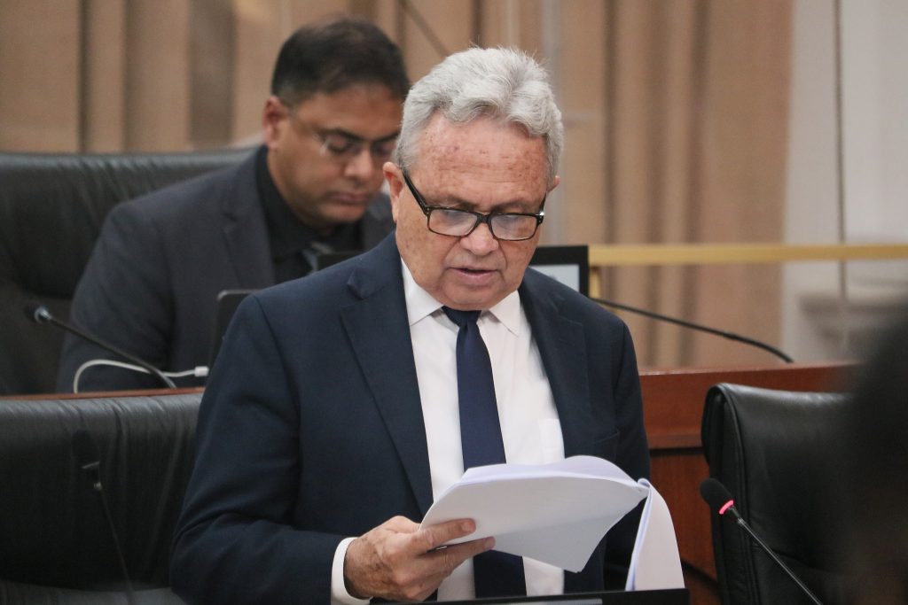 Colm Imbert: Photo: T&T Parliament