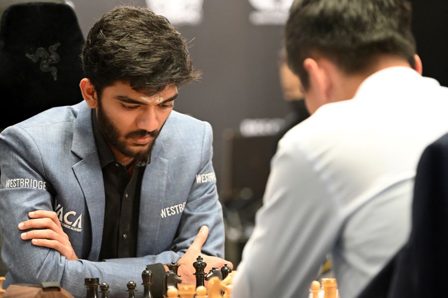 Chess Gukesh Dommaraju. Photo: AFP