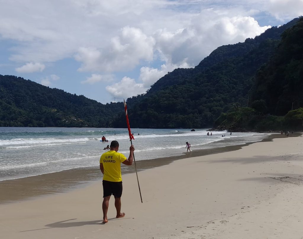 Lifeguard on Maracas Beach. AZP News/Sue-Ann Wayow