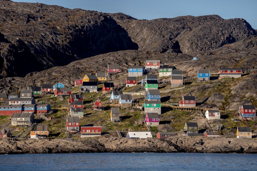 The village of Kangaamiut in Greenland. Photo: AFP