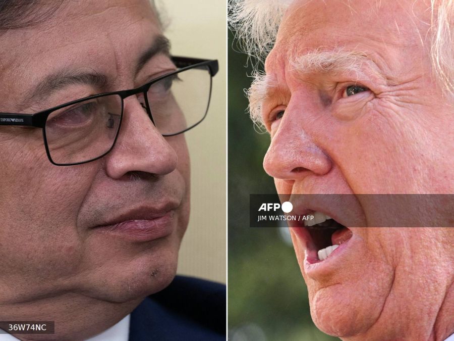 Caption: Colombian President Gustavo Petro and US President Donald Trump. AFP/Jim Watson and Roberto Schmidt