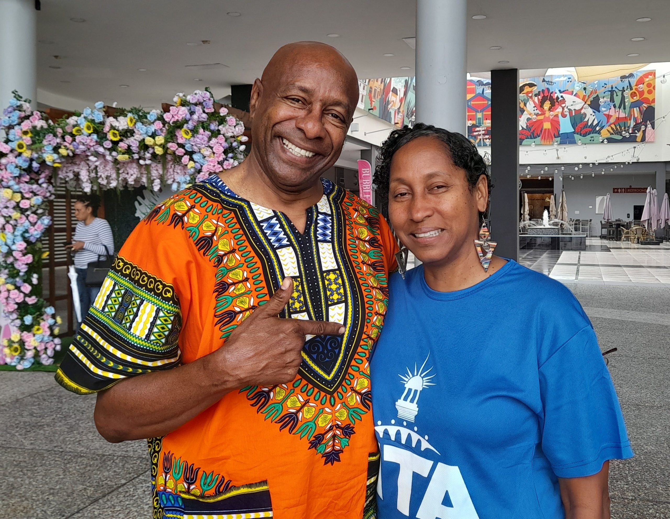 Errol Fabien with his number one supporter, his wife Jilean Fabien