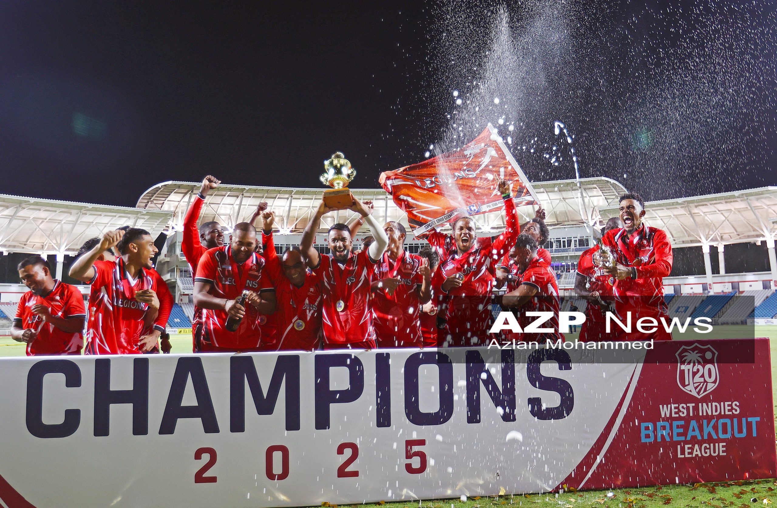 Trinidad and Tobago Legions after claiming the inaugural Breakout League trophy
