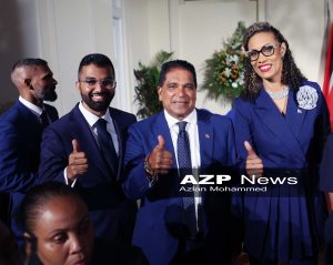 Dr Roodal Moonilal, Khadijah Ameen and Saddam Hosein