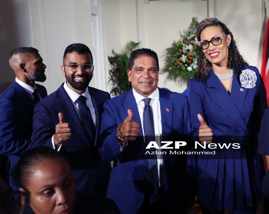 Dr Roodal Moonilal, Khadijah Ameen and Saddam Hosein