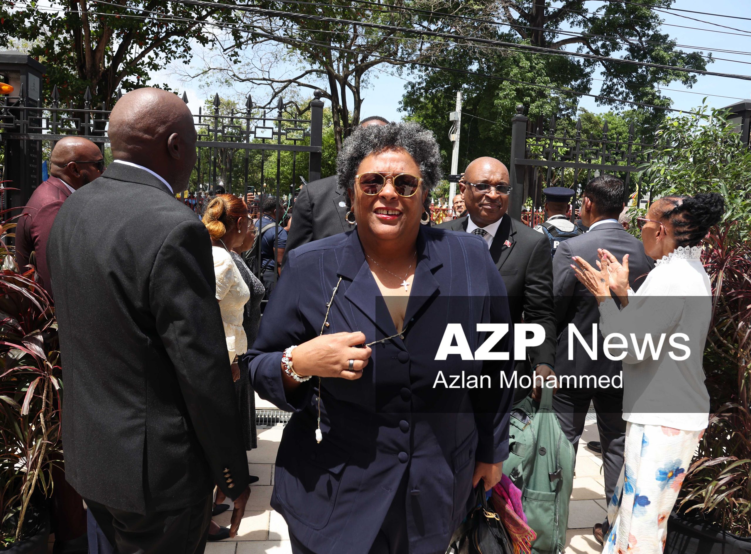 Barbados Prime Minister Mia Mottley arrives for the Ceremonial Opening of the 13th Parliament