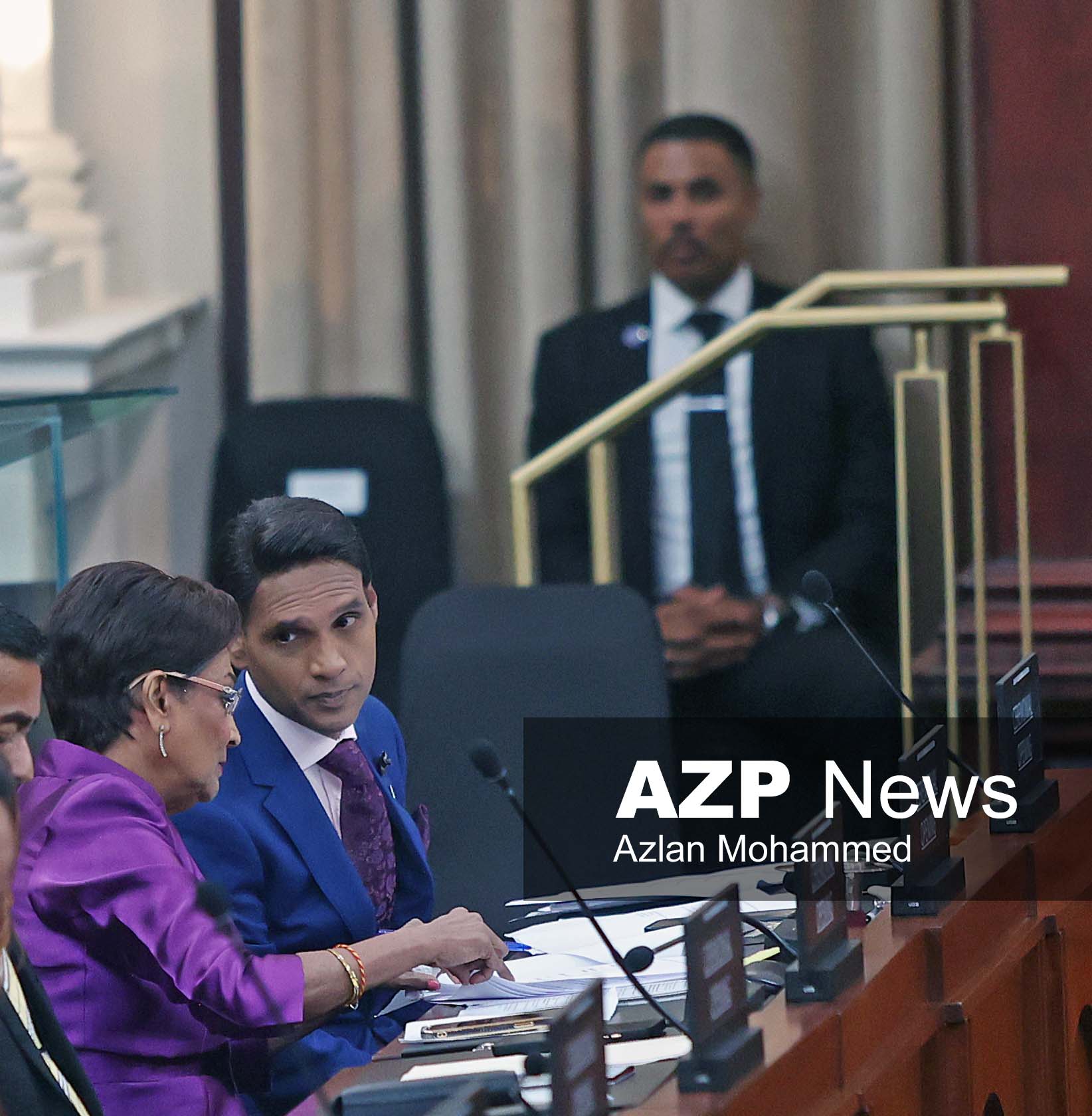 Prime Minister Kamla Persad-Bissessar and her Leader of Government Business Barry Padarath