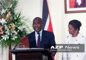 John Jeremie takes the oath of office before President Christine Kangaloo