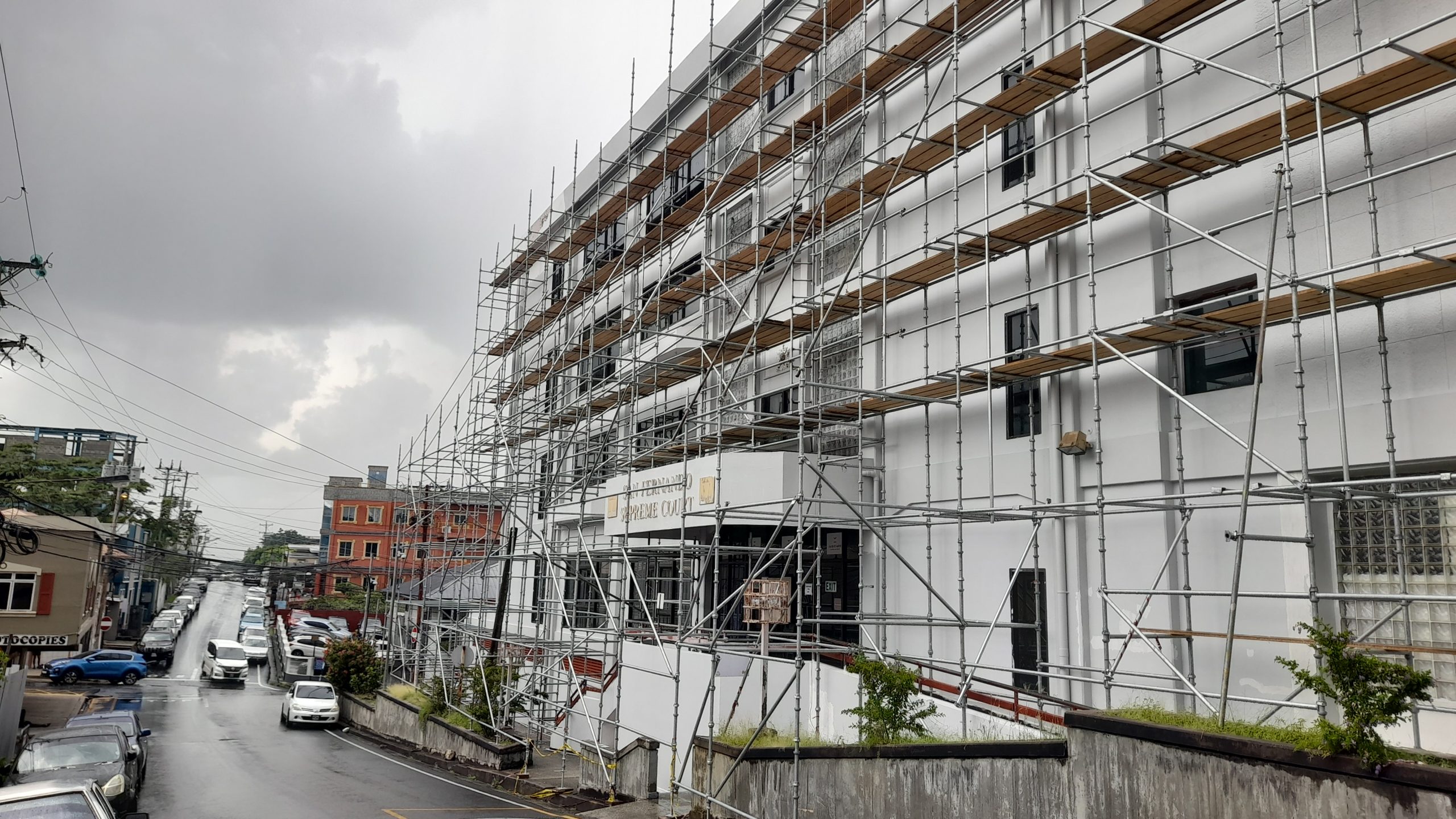 The San Fernando Supreme Court under renovation earlier this year