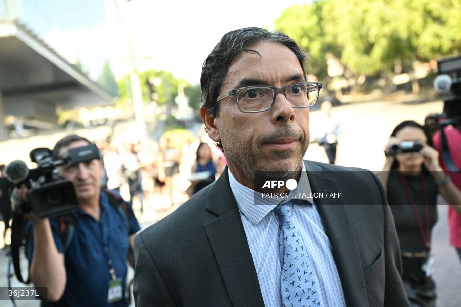 California physician Mark Chavez exits federal court in Los Angeles on October 2, 2024