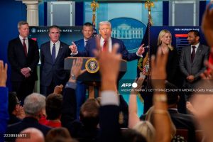 President Trump Holds Press Conference At The White House