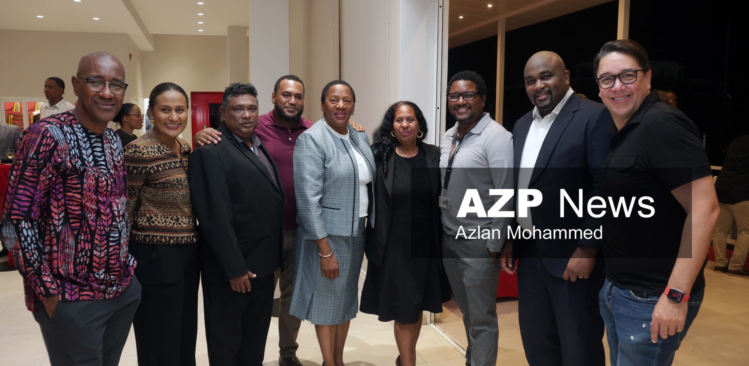 From left former PNM minister Robert Le Hunte, former PNM Senator Laurel Lezama-Lee Sing, MATT President Prior Beharry, Newsday Reporter Gregory McBurnie. PNM Political Leader Pennelope Beckles, Express Reporter Michelle Loubon, MATT Vice President Kejan Haynes, San Fernando East MP Brian Manning and Diego Martin Central MP Symon de Nobriga