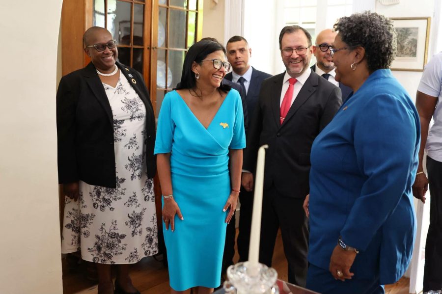 Delcy Rodriguez and Mia Mottley