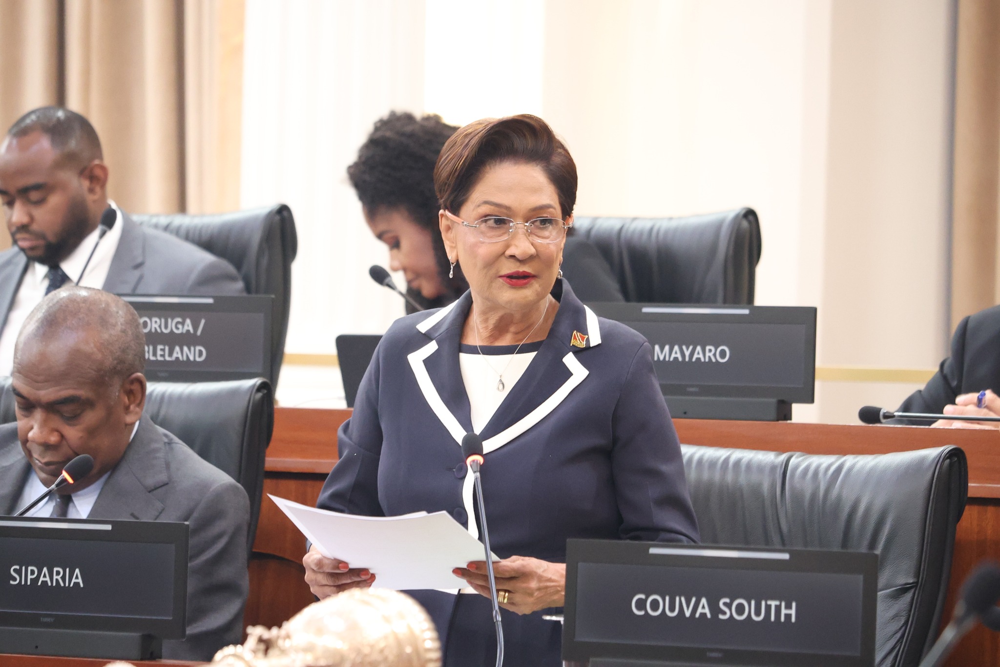 Caption: Prime Minister Kamla Persad-Bissessar. Photo: T&T Parliament