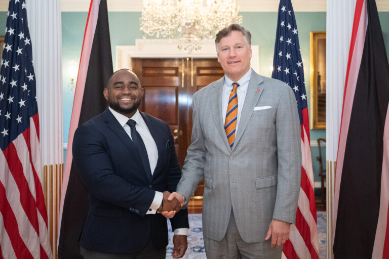Deputy Secretary of State Christopher Landau meeting with Trinidad and Tobago Ministry of Foreign and CARICOM Affairs Minister Sean Sobers in Washington
